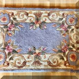 D03. Small purple machine made Momeni area rug. Meaures approx. 3 'x 2' - $68 